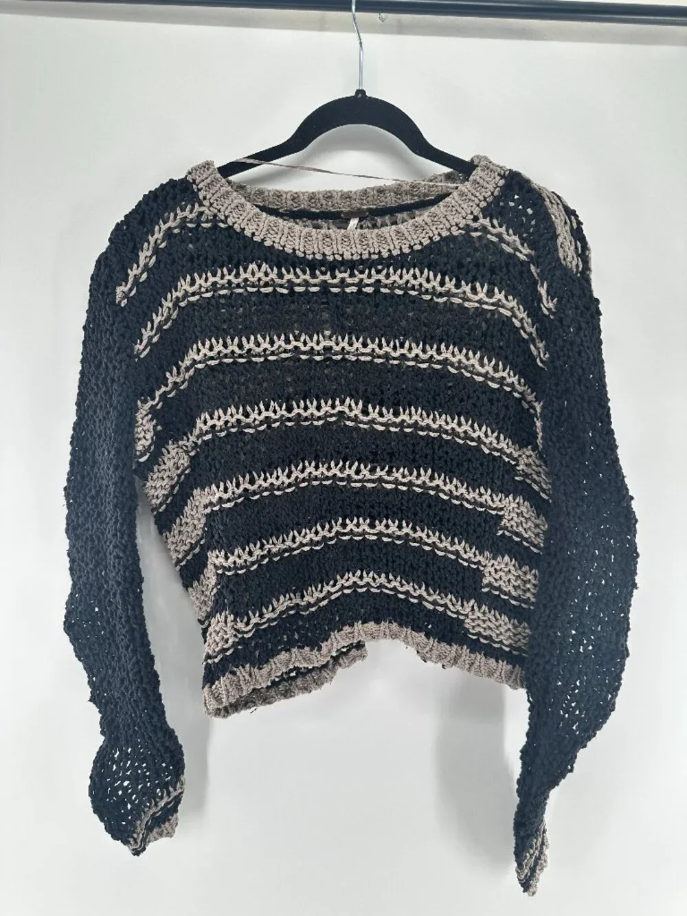 Free People pointelle sweater size small